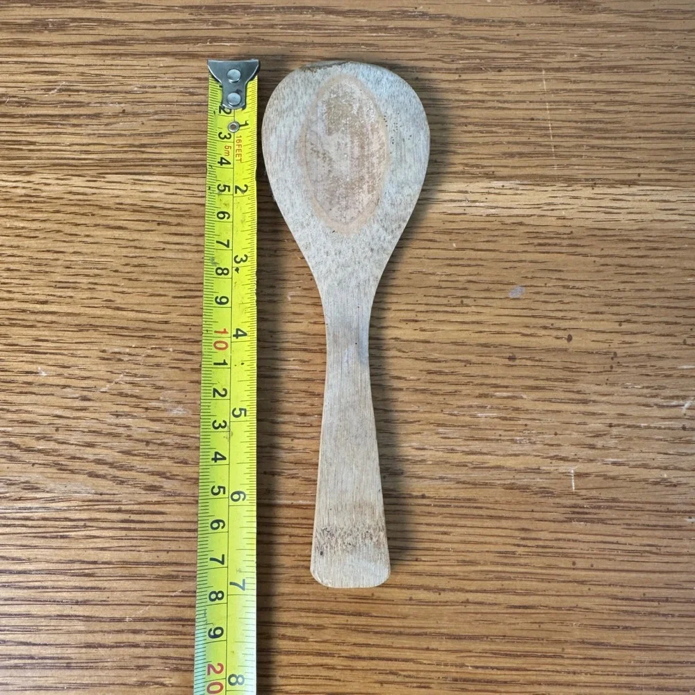 Vintage‎ Primitive Wood Butter Paddle Spatula Utensil Natural Brown